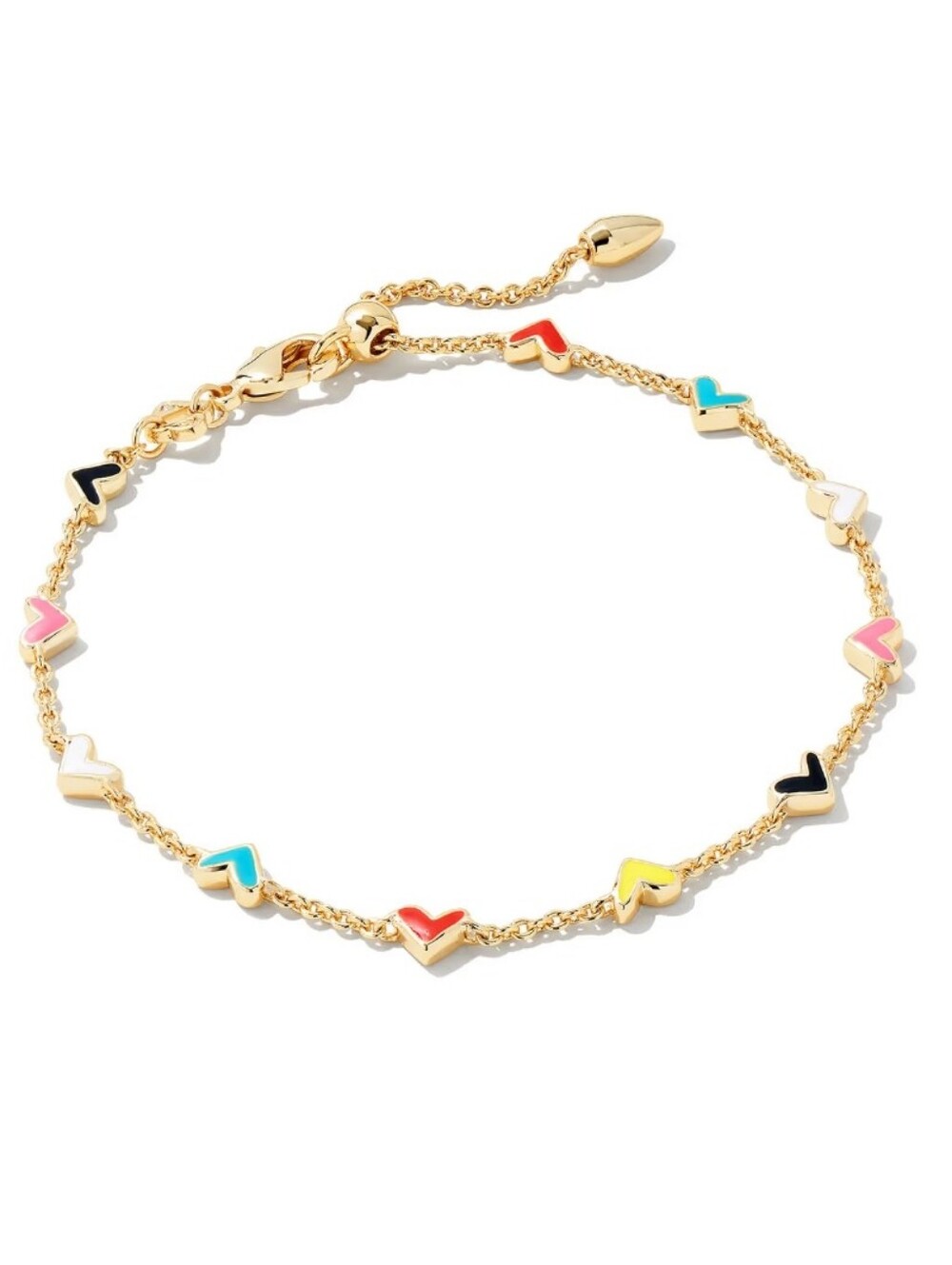 Kendra Scott Haven Heart Gold Chain Bracelet in Multi Mix